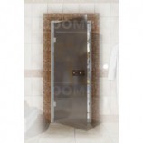 Дверь для хамам стекло - бронза матовая (стекло) левая - купить в Екатеринбурге с доставкой